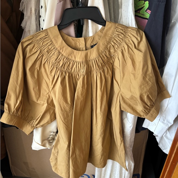 J. Crew Camel Cotton Blouse - Picture 1 of 3